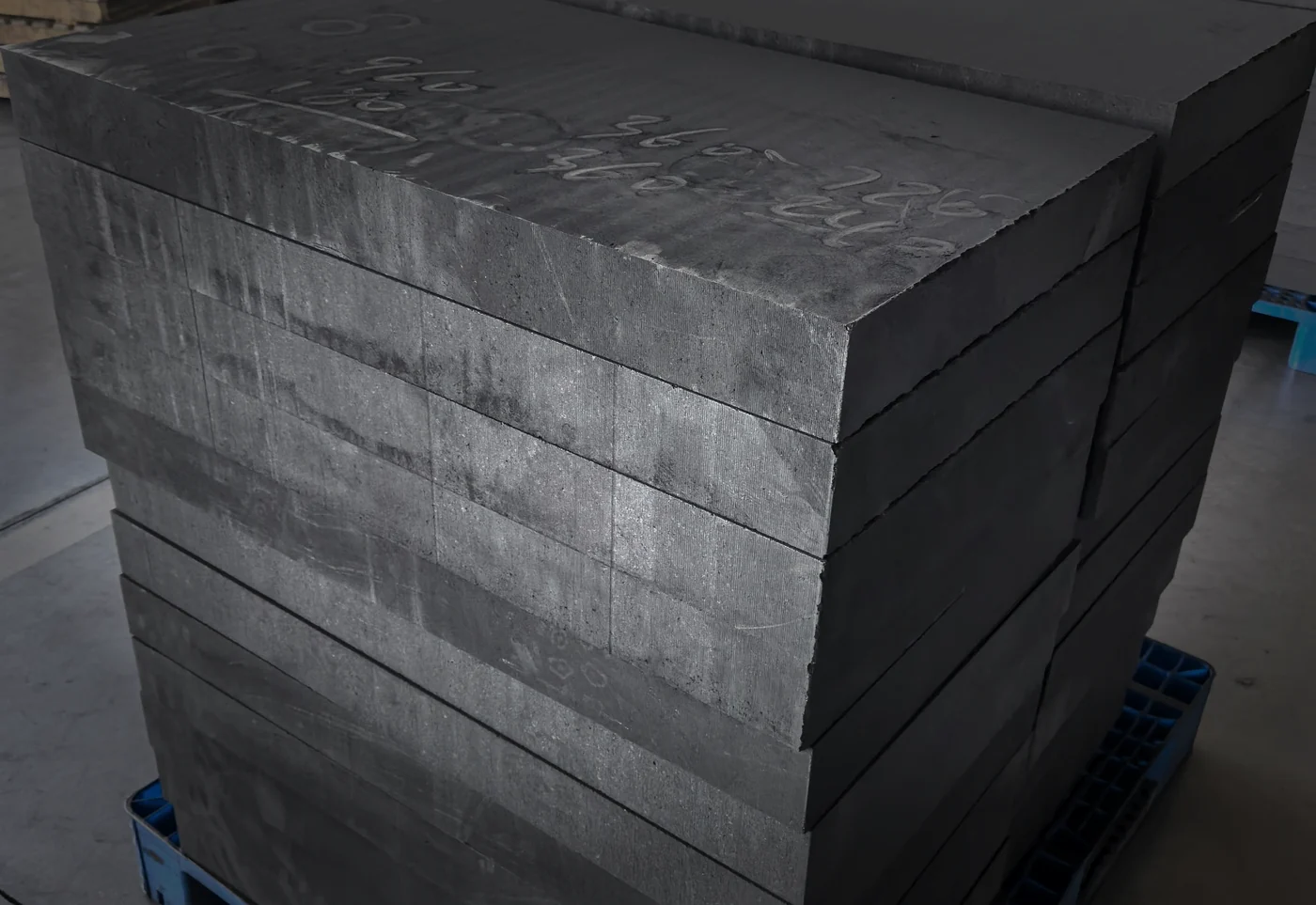 Graphite blocks ready for industrial supply